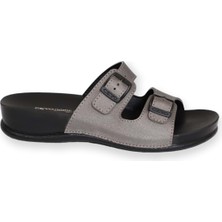 Ceyo Konfores 1575-OLIVA-7 Tam Anatomik Kadın Terlik - NKT01575-PLATIN-39