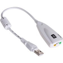 USB harici ses kartı Usb 7.1   5HV2 usb 2.0 ses kartı beyaz