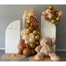 Rönesans Parti Krom Gold Karamel ve Sütlü Kahve Balon Seti 50 Adet