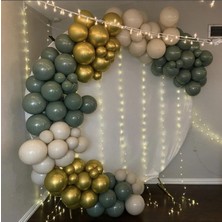 Bal10 Dünyası Krom Gold Adaçayı ve Deniz Kumu Balon Seti 50 Adet