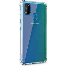 Prolysus Samsung Galaxy M21 Köşe Korumalı Darbe Emici Şeffaf Kılıf