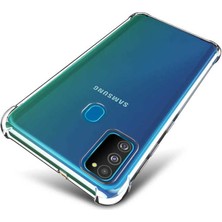 Prolysus Samsung Galaxy M21 Köşe Korumalı Darbe Emici Şeffaf Kılıf