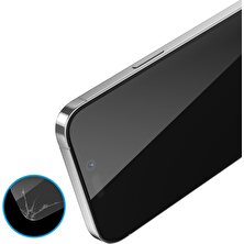 Blueo Iphone 14 Plus/13 Pro Max Uyumlu Tam Kaplayan 2.5d Anti-Static Cam Ekran Koruyucu Darbe Emici Temperli Kırılmaz Cam