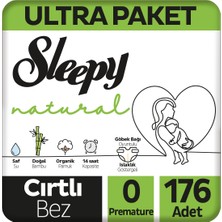 Sleepy Natural Ultra Paket Bebek Bezi 0 Numara Premature 176 Adet