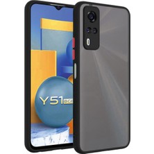 Microcase Microcase Vivo Y53S 4g London Serisi Darbeye Dayanıklı Kılıf - Buzlu Siyah