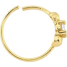 Altın Sepeti Altın Tektaşlı Halka Burun Hızması