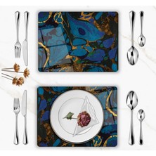 Glassium Home Decoration Mermer Desen Supla Takımı