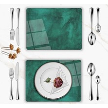 Glassium Home Decoration Mermer Desen Supla Takımı