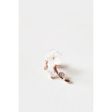 MorMajor Silver Tekli Ithal Sedef Flower Gıgı Gümüş Küpe – Sağ