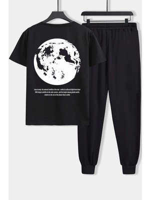 Trendypassion Unisex The Moon Baskılı 2'li Eşofman Takımı