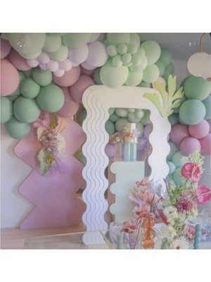 Bal10 Dünyası Toz Pembe-Kış Yeşili-Mint Yeşili Balon Seti 70 Adet