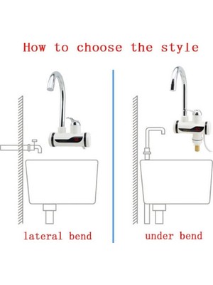 Wevolt Elektrikli Ani Su Isıtıcı Musluk Termal Ani Su Isıtıcı Musluk Duvar Giriş.çelik Siprel Başlık Hediye