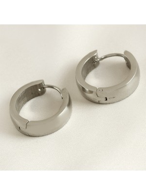 Feryal Halka Lüks Çelik Küpe 1,5 cm