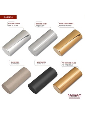 Hammam 50X150 Mm Paslanmaz Çelik Bluebell Fırça Bronze Havlupan