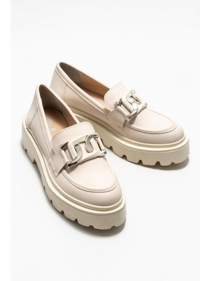 Elle Shoes Bej Kadın Loafer