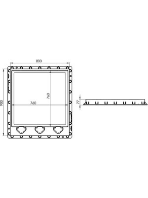 Luxwares 80X90 Menteşeli Rögar Kapağı ve Çerçevesi