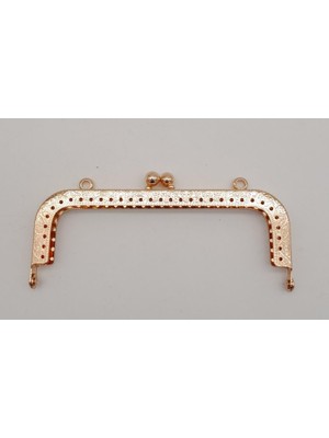 Angel Çanta Aksesuar 12.5 cm Dikdörtgen Çanta Klipsi Çanta Bursu Light Gold Metal