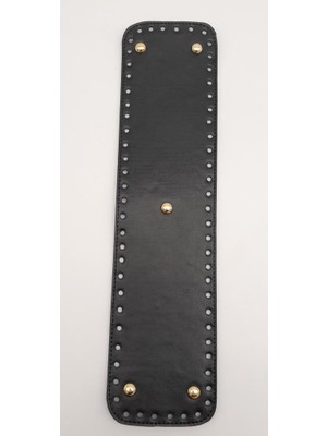 Angel Çanta Aksesuar Suni Deri Siyah Renk 40X10 cm Dikdörtgen Çanta Tabanı Light Gold Aparatlı