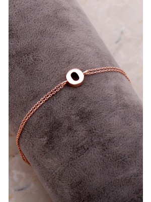 Sümer Telkari O Harfi Rose Gümüş Bileklik 4231