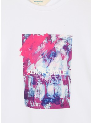 Aeropostale T-Shirt, 13-14 Yaş, Ekru