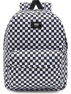 Çanta Yurdu Vans Old Skool Check Sırt Çantası Siyah Beyaz