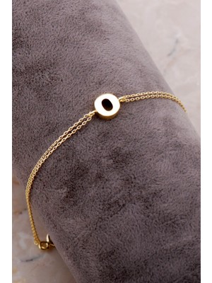 Sümer Telkari O Harfi Altın Kaplama Gümüş Bileklik 4232