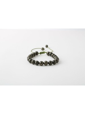 Osmanlı Doğal Taş Pirit 8mm Merdiven Kapama Doğal Taş Bileklik