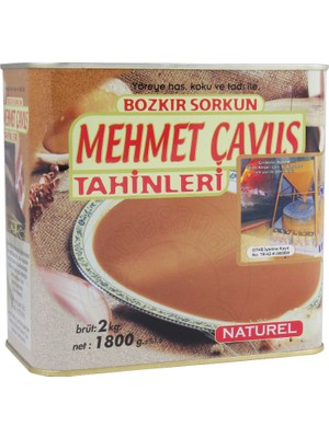 Mehmet Çavuş Kepeksiz Bozkır Tahini Teneke Kutu 1,8 kg