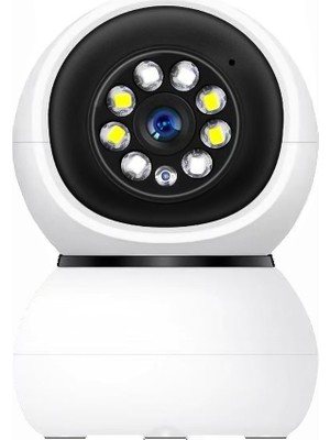Teknomila 1080P 360 Derece Gece Görüşlü Sesli Ip Wifi Akıllı Ev Güvenlik Bebek Kamerası Ip Bebek Kamera