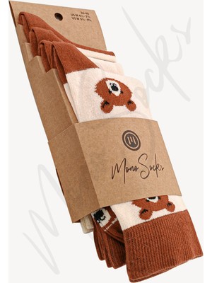 Mono Socks 4'lü Teddy Bear Koca Ayıcıklı Çorap