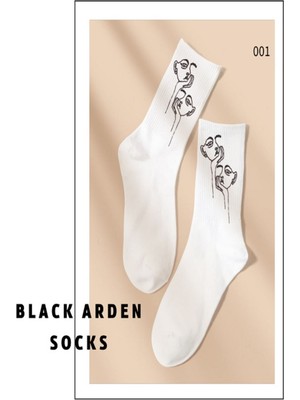 Black Arden Socks Beyaz 3'lü Kolej Çorap