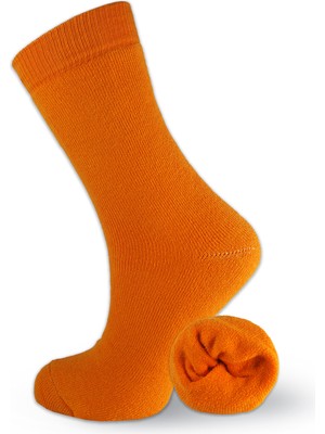 Black Arden Socks Tek Çift Turuncu  Renkli Havlu Bayan Soket Çorap