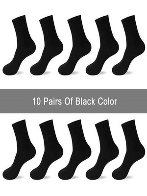 Black Arden Socks 10 Çift Siyah Erkek Soket Çorap