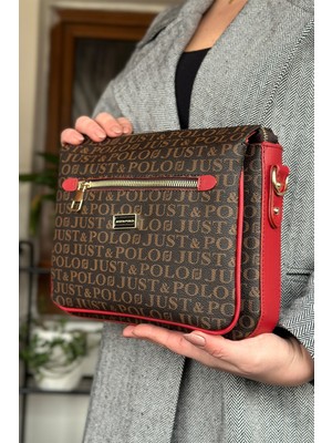 Just Polo 5 Bölmeli Kadın Omuz Çantası 29cm 20 Cm 10 Cm 2068-Lb