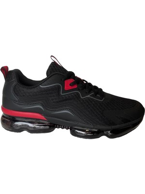 Kinetix Air Max Over Siyah Kırmızı Yürüyüş Koşu Ayakkabı