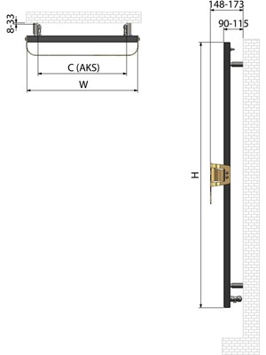 Hammam 50 x 120 Paslanmaz Çelik Olivin Beyaz Havlupan