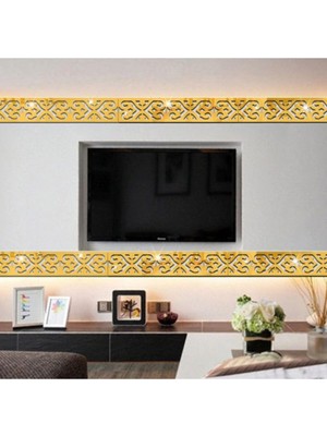 Home Jamin Pleksi Süs Bordür 16X Gold Motif Desenli Bordür Duvar Tavan Süsü