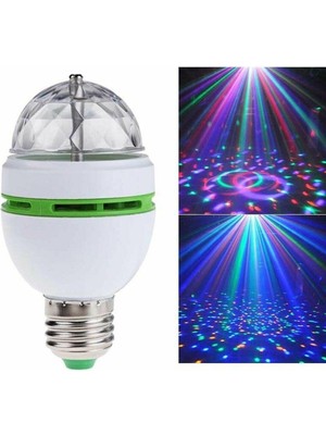 Epilons Renkli LED Döner Başlıklı Disko Topu Ampul Gece Lambası Disco Lamp