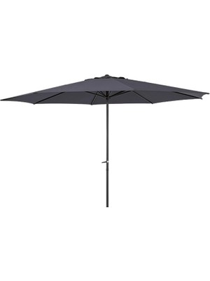 Sadece Nette Makaralı 4 Metre Bahçe Şemsiyesi, Balkon Şemsiyesi Gri