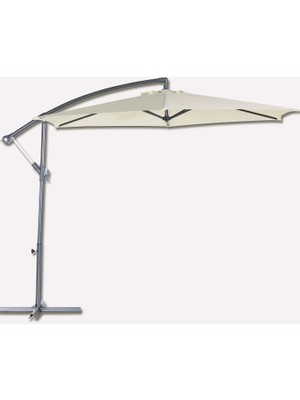 Sadece Nette Makaralı Sistem Bahçe Şemsiyesi, Ampül Şemsiye, 300CM Polyester Bahçe Şemsiyesi