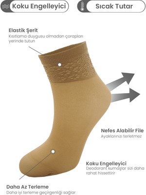 Black Arden Socks Tek Çift Desenli Parizyen Bayan Çorap