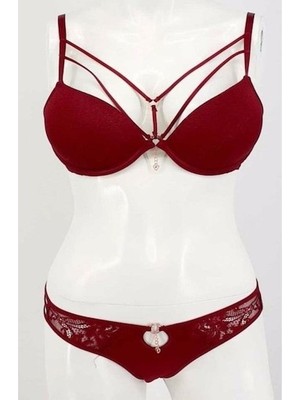 Le Jardin Destekli Silikonlu Taşlı Sütyen Takım 5020