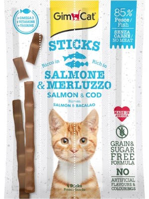Gimcat Stick Somon Morina Kedi Ödül Çubukları 4 Lü 20 gr