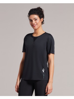 Skechers W Performance Coll. Reflect Logo Crew Neck T-Shirt Kadın Siyah Tshirt S231190-001