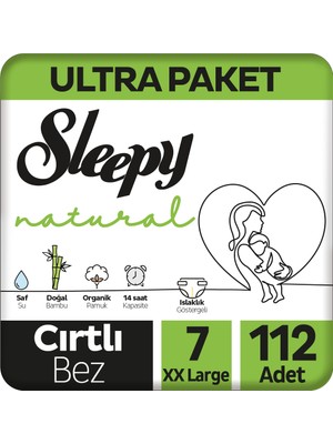 Sleepy Natural Ultra Paket Bebek Bezi 7 Numara Xxlarge 112 Adet