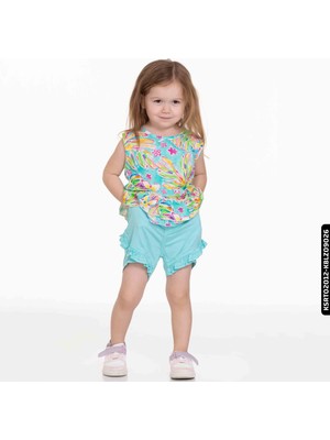 Nk Kids Kız Sulu Boya Bluz 9 Ay - 2 Yaş 34628 KBLZ09026 Mavi