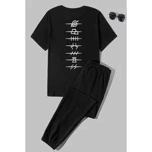 Unisex Ninja Akatsuki Baskılı 2'li Eşofman Takımı