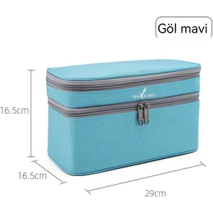 Çok Fonksiyonlu Su Geçirmez Çift Katmanlı Sütyen Iç Çamaşırı Islak ve Kuru Ayırma Saklama Çantası (Yurt Dışından)