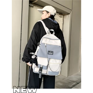 Sırt Çantaları Unisex Harajuku Kore Tarzı Lise Öğrenci Sırt Çantası Büyük Kapasite Erkek ve Kız Yeni Moda (Yurt Dışından)