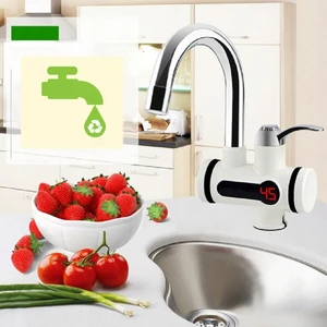 Elektrikli Ani Su Isıtıcı Musluk Termal Ani Su Isıtıcı Musluk ve Çelik Siprel Başlık (Lavoba)